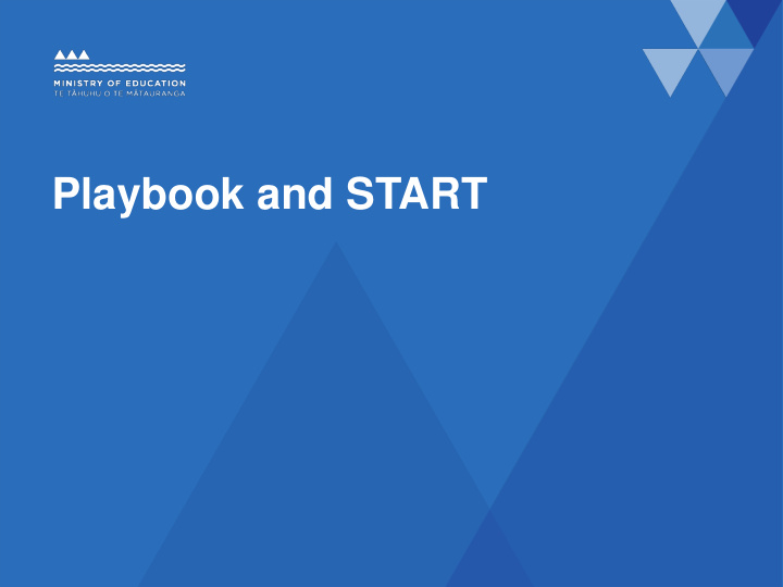 playbook and start start tools