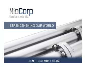 2 nd Quarter Update  2015  April 22, 2015 TSX: NB ; OTCQX: NIOBF &amp; FSE: BR3  Disclaimer  This