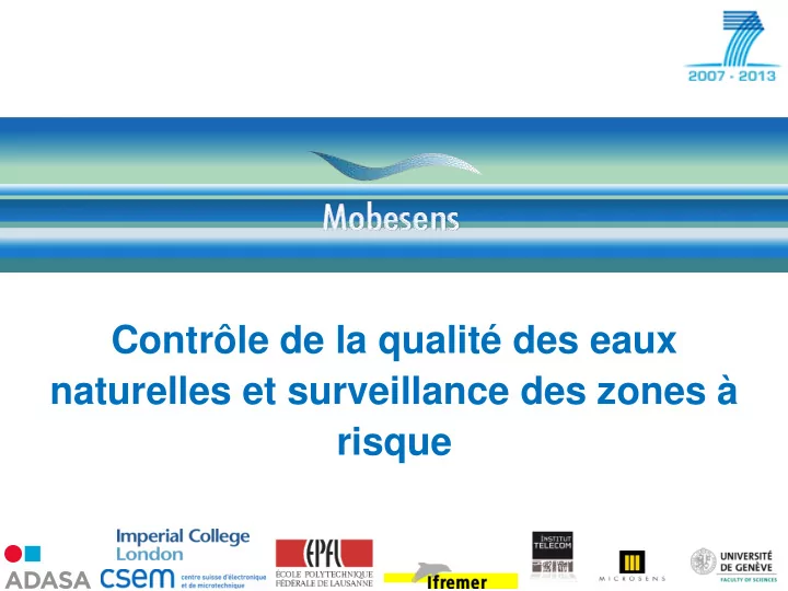 contr le de la qualit des eaux naturelles et surveillance