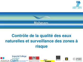 Contrle de la qualit des eaux  naturelles et surveillance des zones   risque  Table of