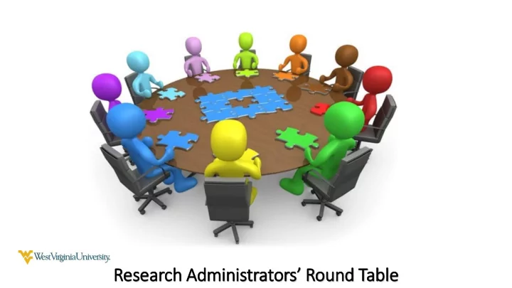 research administrators round table agenda