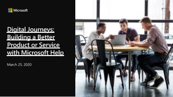 Communications Marketing Manager  Microsoft Canada  1. Feb 26: Why Microsoft? The opportunity for