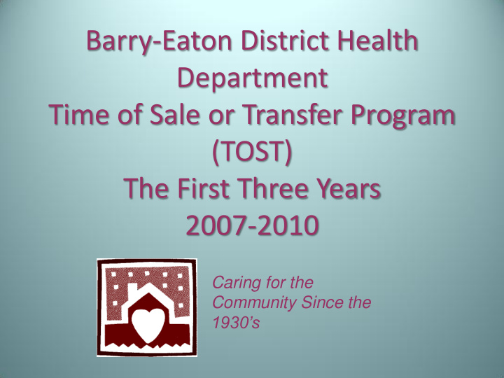 barry eaton district health department time of sale or
