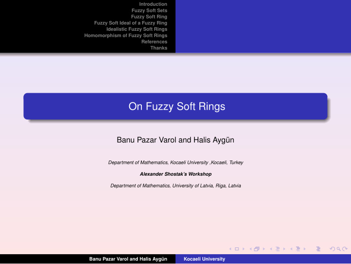 on fuzzy soft rings