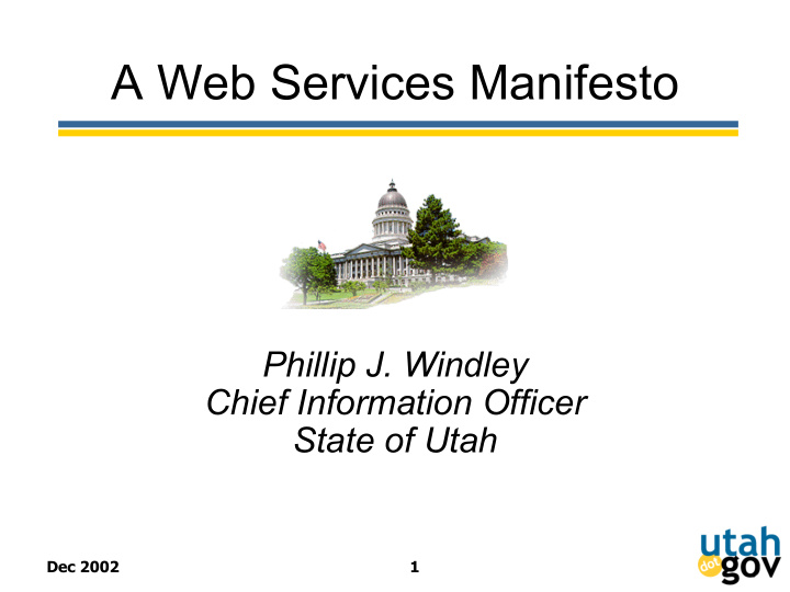a web services manifesto
