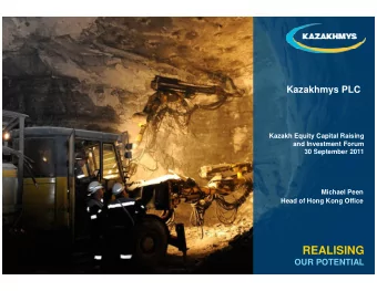 REALISING  OUR POTENTIAL  IMPORTANT NOTICE  UK DISCLAIMER  This document is only directed at and