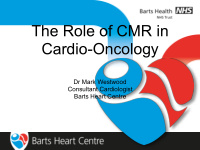 the role of cmr in cardio oncology