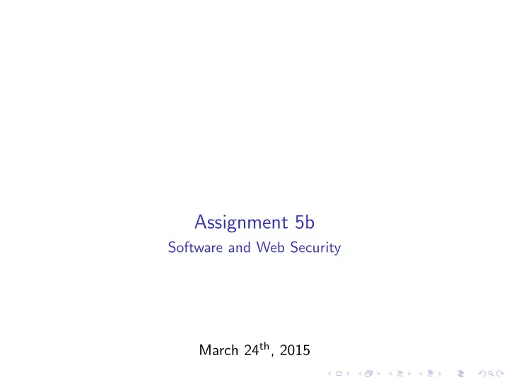 assignment 5b