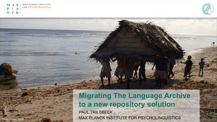 migrating the language archive to a new repository