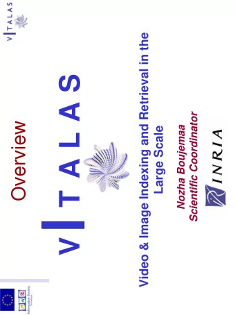 V   T A L A S  Scientific Coordinator  Overview  Nozha Boujemaa  Large Scale  Consortium