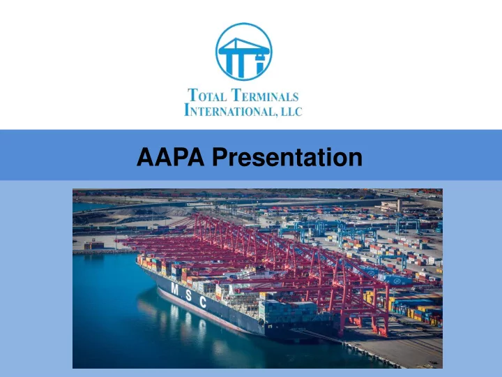 aapa presentation tti locations