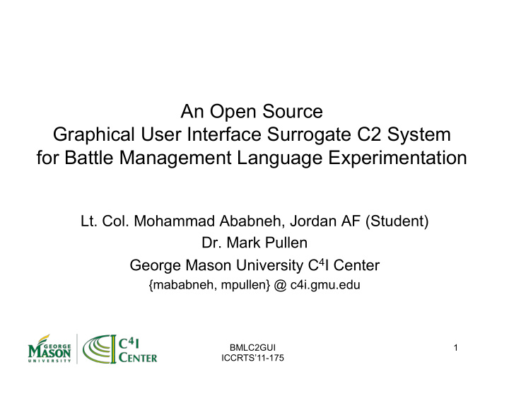 an open source graphical user interface surrogate c2