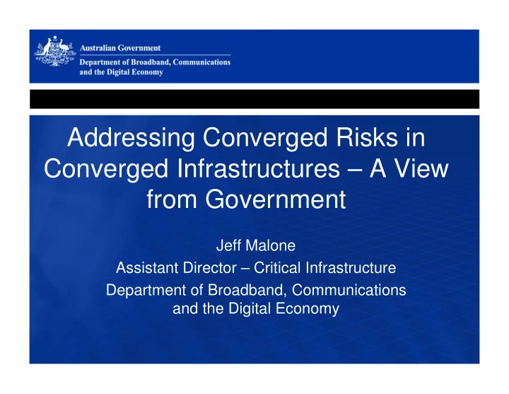 addressing converged risks in converged infrastructures a