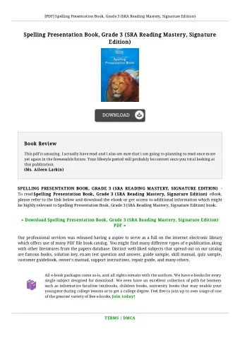 Spelling Presentation Book, Grade 3 (SRA Reading Mastery, Signature  Spelling Presentation Book,