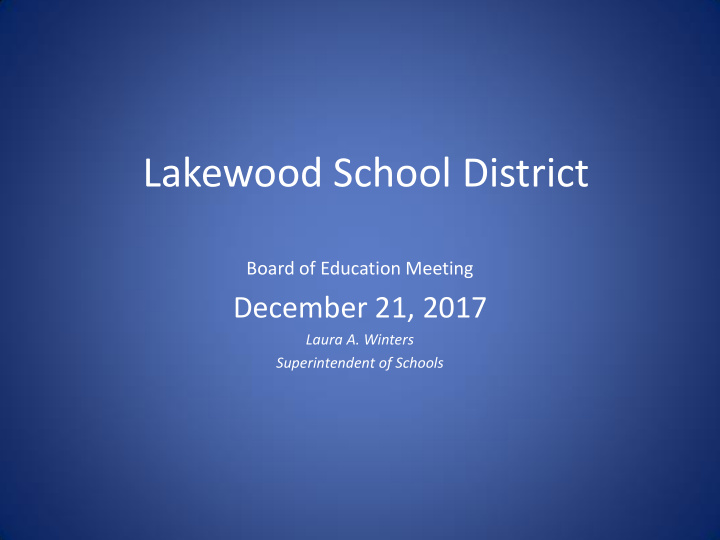 lakewood school district