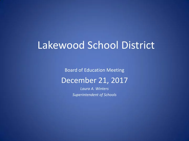 lakewood school district