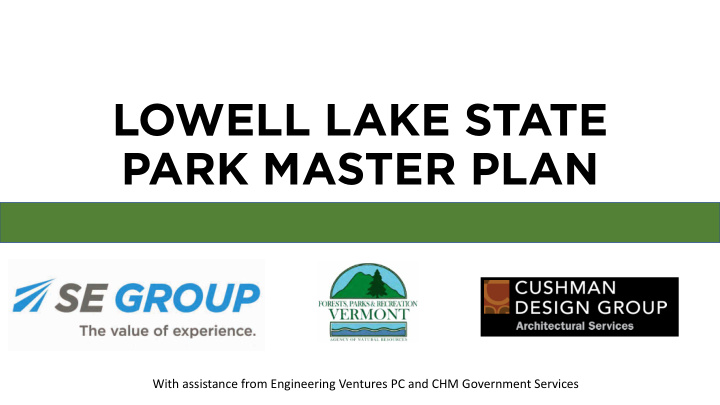 lowell lake state park master plan