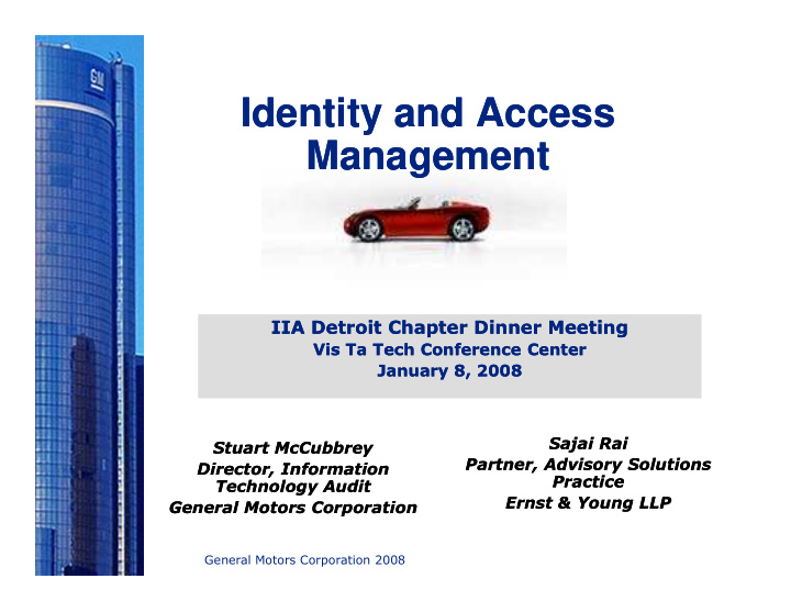 identity and access identity and access management