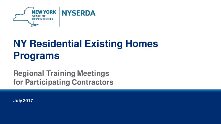 ny residential existing homes programs