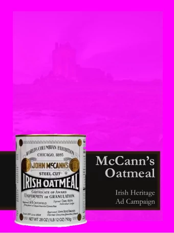 McCanns  Oatmeal  Irish Heritage  Ad Campaign  Tie  Original  Tie  New  Information and visuals