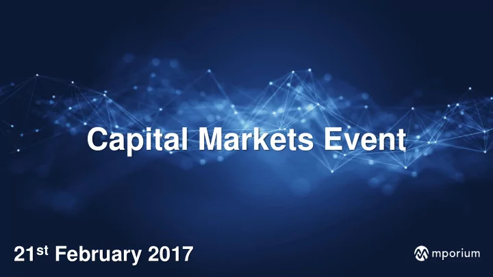 capital markets event