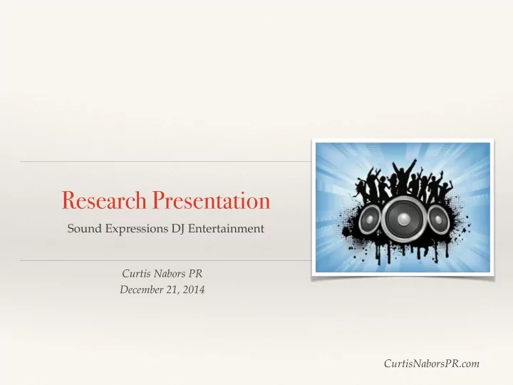 research presentation