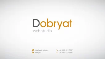 info@dobryat.com  +38 (095) 385-7587  dobryat  +38 (067) 150-3886