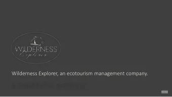 a specialist partner  Where it began.  Ivory Tree Game Lodge  Shepherds Tree Game Lodge