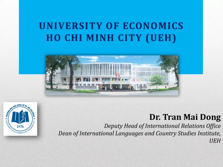 university of economics