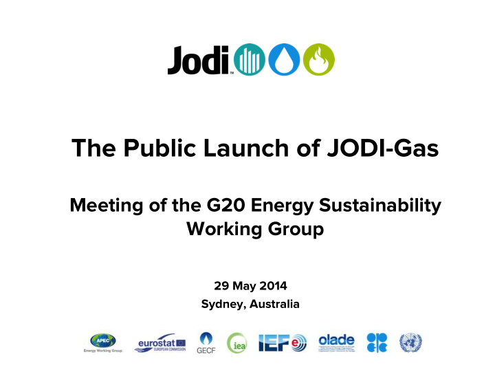 the public launch of jodi gas