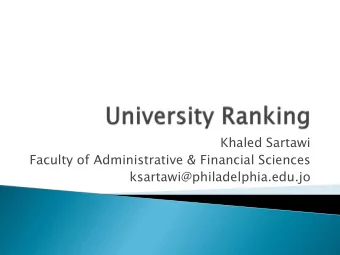 Faculty of Administrative &amp; Financial Sciences  ksartawi@philadelphia.edu.jo  Definition and