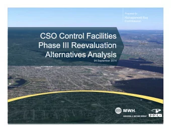 Narragansett Bay  Commission  04 September 2014    Stakeholder process review    Alternatives