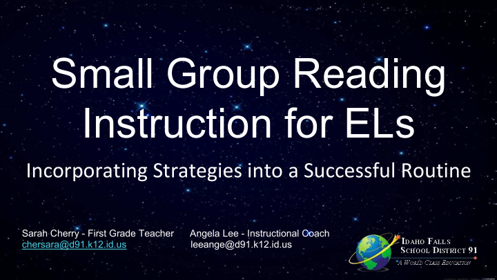 small group reading instruction for els