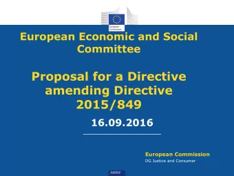 European Economic and Social  Committee  Proposal for a Directive  amending Directive  2015/849