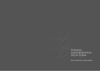 Your Sixth Form, Your Future  Welcome to  Your Sixth Form  It is time to make the biggest decision