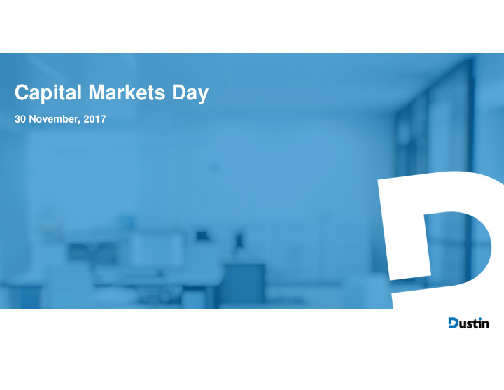 capital markets day