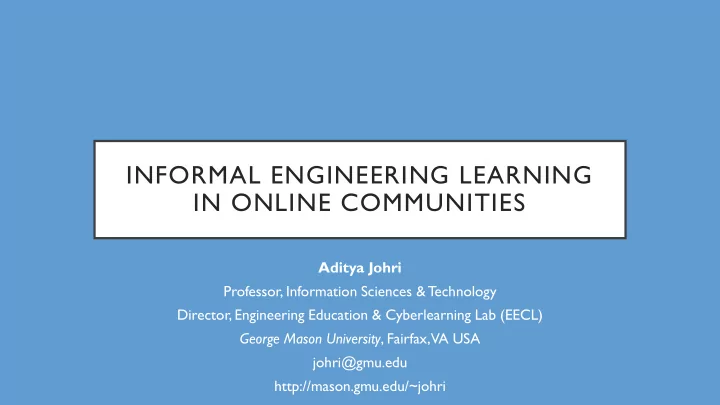in online communities