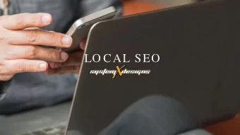 LO CAL SEO  Local SEO by the Numbers  93%  71%  46%  of searches for local businesses  of online