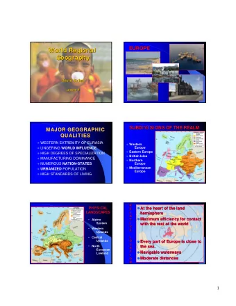 World Regional  World Regional  Geography  Geography  David Sallee  David Sallee  Lesson 4  Lesson