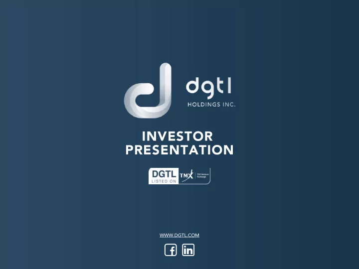 investor presentation