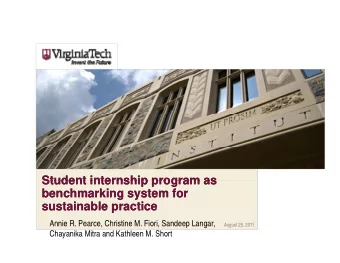 Student internship program as  Student internship program as  Student internship program as