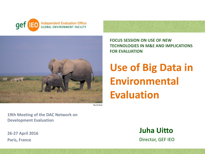 use of big data in environmental evaluation