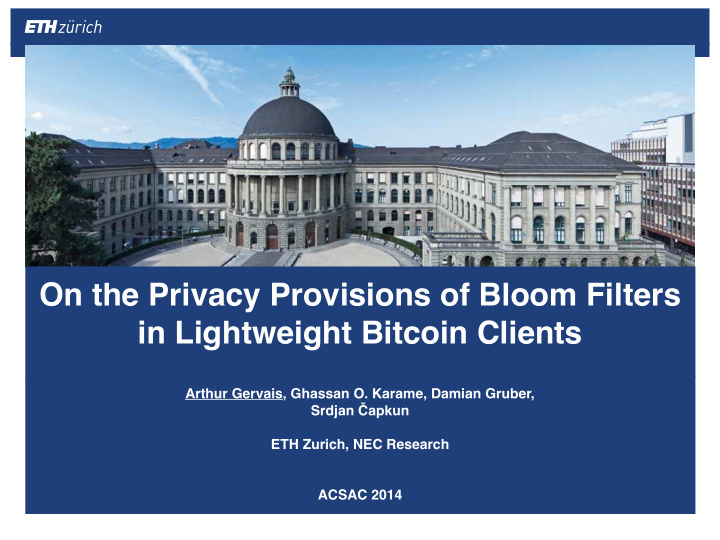 on the privacy provisions of bloom filters in lightweight