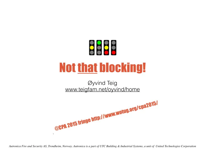 not that blocking