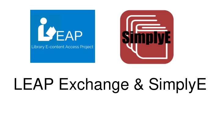 leap exchange simplye