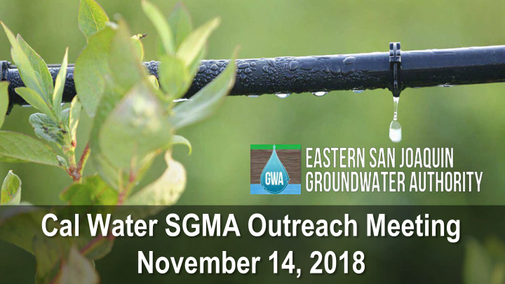 cal water sgma outreach meeting