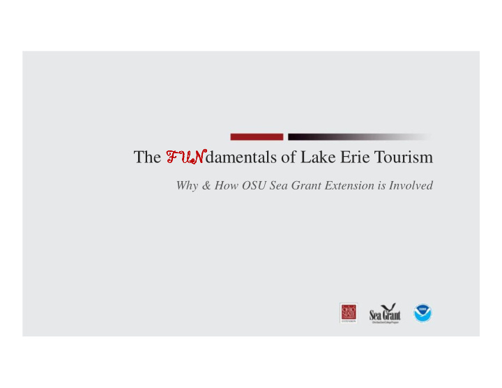the damentals of lake erie tourism
