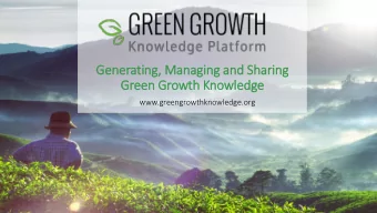 Green Growth Knowledge  www.greengrowthknowledge.org  A Global Partnership  Gr  Growth of  of GG