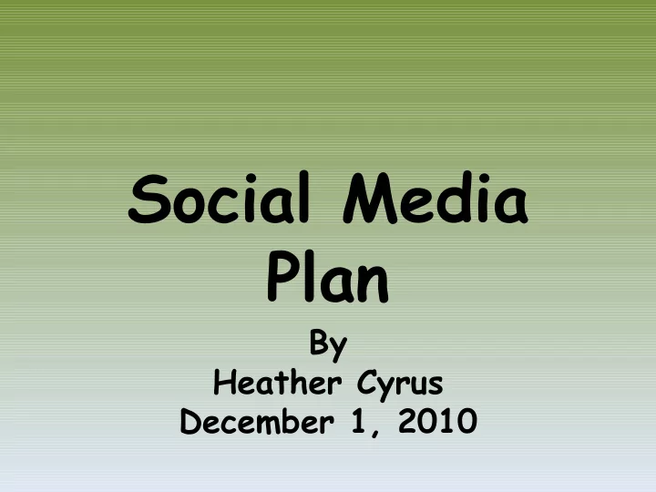 social media plan