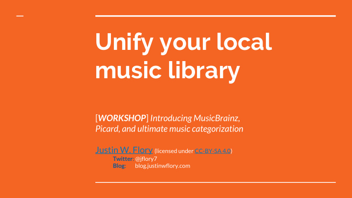 unify your local music library